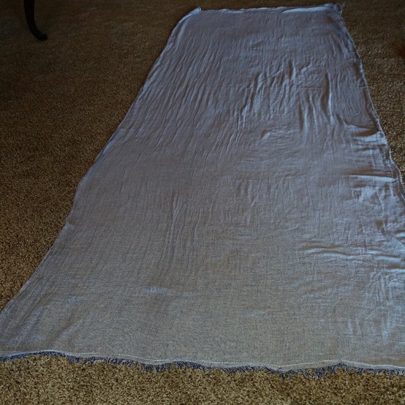 Old Navy Scarf Denim Color with Fringe - Picture 3 of 4